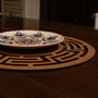 Hermia Labyrinth - Walnut Juego de 6 Salvamanteles de Madera